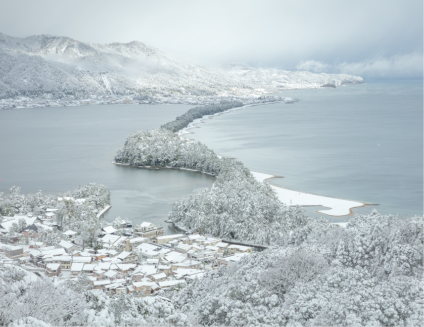 天橋立 雪景色