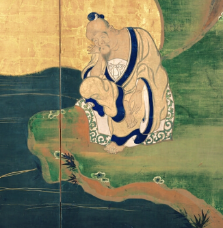  太公望図の部分（尾形光琳・17世紀/京都国立博物館蔵）